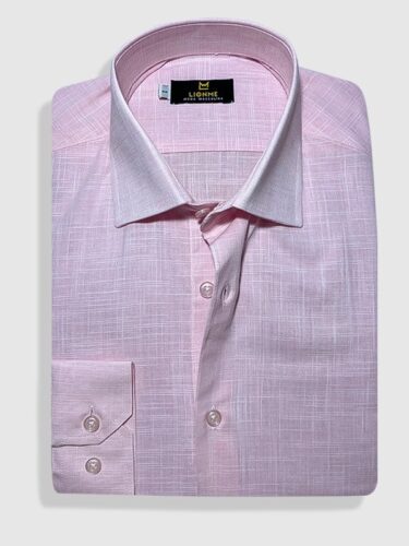 Camisa Manga Longa Algodão Chambray Rosa