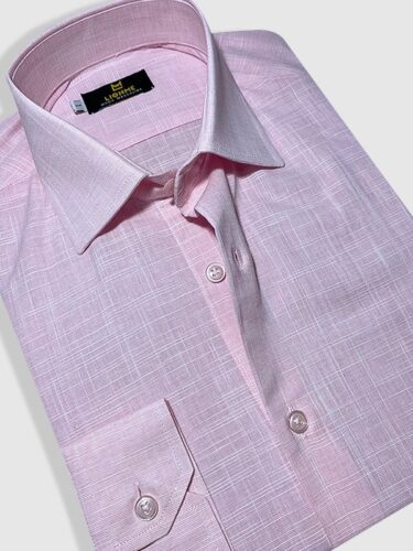 Camisa Manga Longa Algodão Chambray Rosa - Imagem 2