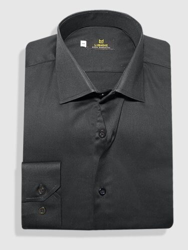 Camisa Manga Longa Algodão com Elastano Preto