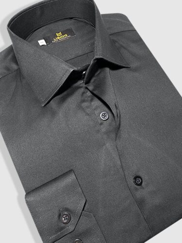 Camisa Manga Longa Algodão com Elastano Preto - Imagem 2