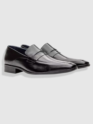 Sapato Social Loafer Couro Preto