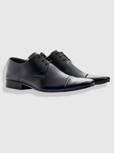 Sapato Social Derby Couro Preto