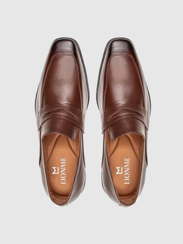 Sapato Social Loafer Couro Marrom - Image 3