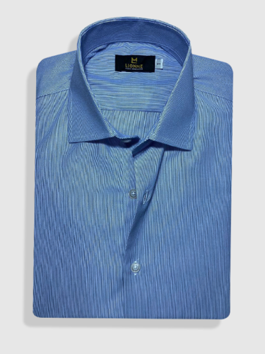 Camisa Manga Curta Passa Fácil Azul Listrado - Imagem 2