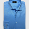 Camisa Manga Longa Passa Fácil Azul Claro Acetinada