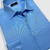 Camisa Manga Longa Passa Fácil Azul Claro Acetinada - Imagem 2