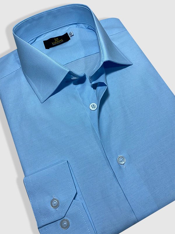 Camisa Manga Longa Passa Fácil Azul Claro Fio a Fio - Imagem 2