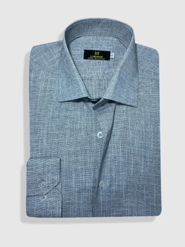 Camisa Manga Longa Preto Chambray