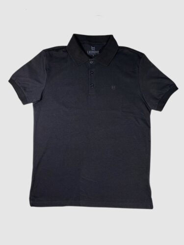 Polo Malha Algodão com Elastano Preto