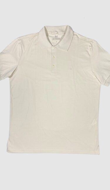Polo Malha Algodão com Elastano Creme