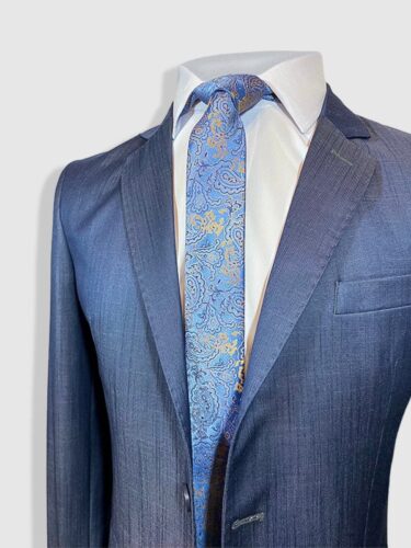 Costume Alfaiataria Poliviscose Azul Metálico - Imagem 5